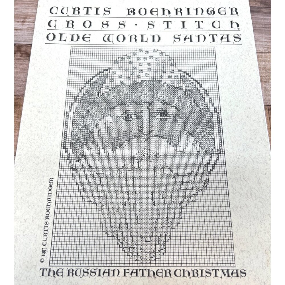 Curtis Boehringer Cross-Stitch Pattern Olde World Santas Russian Father Christma